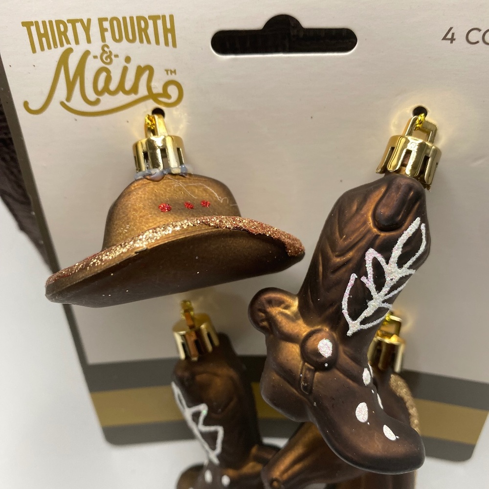 Set of Cowboy Theme  Ornaments